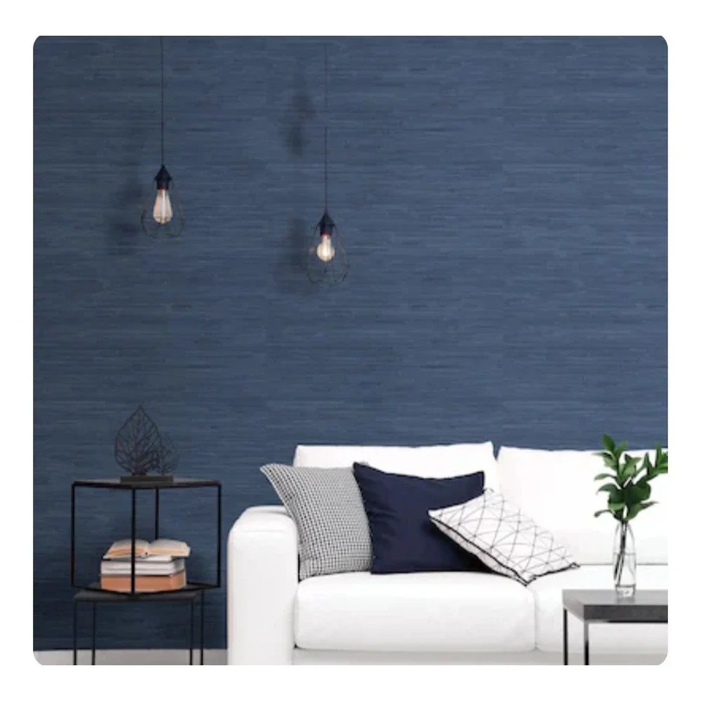 Scott Living Seagrass Indigo Peel Stick Textured Wallpaper 30.75 Sq Ft 2 Rolls